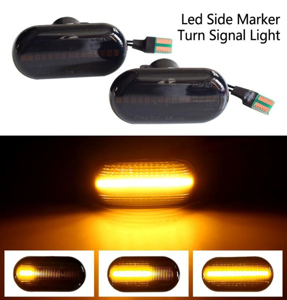 Led fluindo água sinal de volta dinâmico marcador lateral luz indicadora para renault clio1 2 espaço kangoo laguna mestre megane dacia8841519