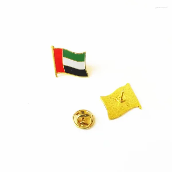Spille All'ingrosso Bandiera degli Emirati Arabi Uniti Spilla in ferro Farfalla Fibbia Vernice Distintivo Collare Spilla ad ago Spedizione gratuita
