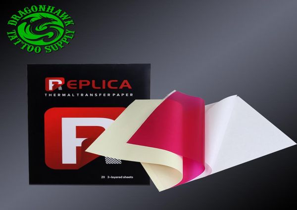 20 Stück Transferpapier 4-lagiges Carbon-Thermo-Schablonenpapier im A4-Format, rote Farbe, Tattoo-Transfer-Kopierpapier WS12951281625