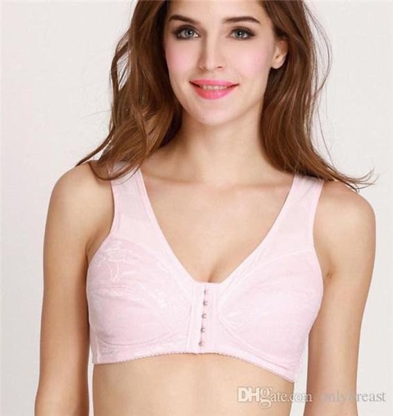 vendita Reggiseno in cotone con chiusura frontale al seno finto in silicone per donna Mastectomia Biancheria intima con tette finte6142341