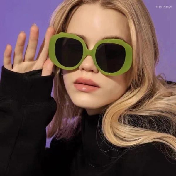 Sonnenbrille Retro Runde Candy Farbe Frauen Trend Designer Männer Einzigartige Sonnenbrille 2024 Mode Niedlichen Design Zubehör Y2k Shades