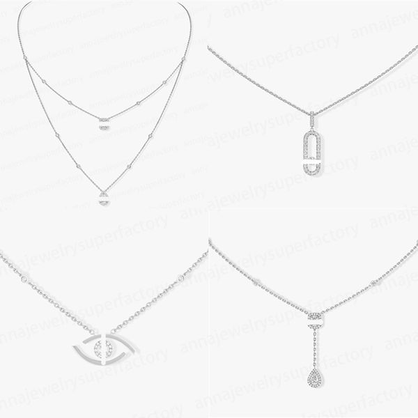 2024 klassische Msikass-Serie Single Three Diamond Slide Asymmetric Necklace für Frauen Designer-Schmuck Party Hochzeit Luxus-Liebhaber-Geschenk