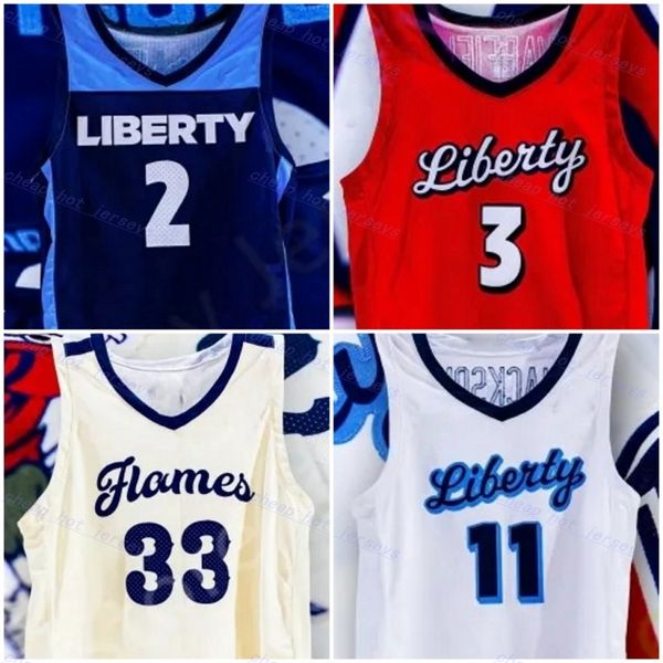 2023 C-USA Darius Mcghee Liberty Flames Custom Ed Mens Maglia da basket giovanile Colin Porter Brody Peebles Isiah Warfield Stephen Burggraf Maglie