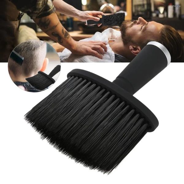 Pennelli per trucco 1pc Spazzola per capelli morbidi per la polvere Collo Spolverino per il viso Barbiere Strumento per lo styling per il taglio del salone di spazzamento