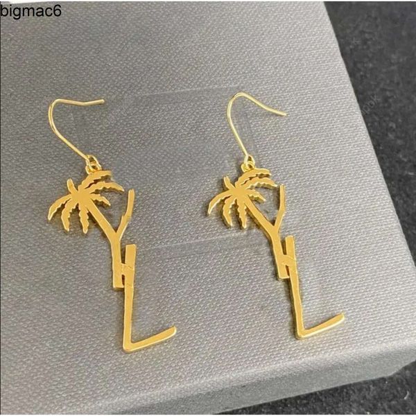 2024Luxus Frauen Ohrstecker Designer Schmuck Palme Baumeln Anhänger 925 Silber Ohrring Y Party Ohrstecker Gold Hoops Verlobung Für Geschenk