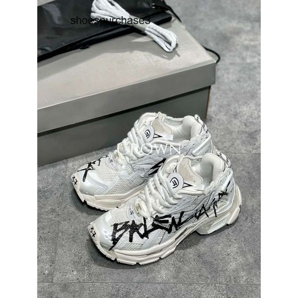 Designer Balencigs Mode Freizeitschuhe Rollschuhe 2024 Schuhe im Graffiti-Stil – Läuferoberplatte der 7. Generation modisch lässig Distressed Unisex Sport MALC