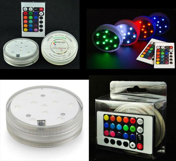 Novo e barato luz LED colorida para aquário com controle remoto submersível para tanque de peixes jarra globo lâmpadas iluminação decorações de festa 1258316