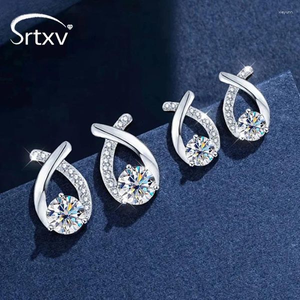 Orecchini con perno Reale 1CT/0.5CT VVS Moissanite Per Le Donne 925 Sterling Silver Piercing All'orecchio Matrimonio Compleanno Festa Regalo gioielli