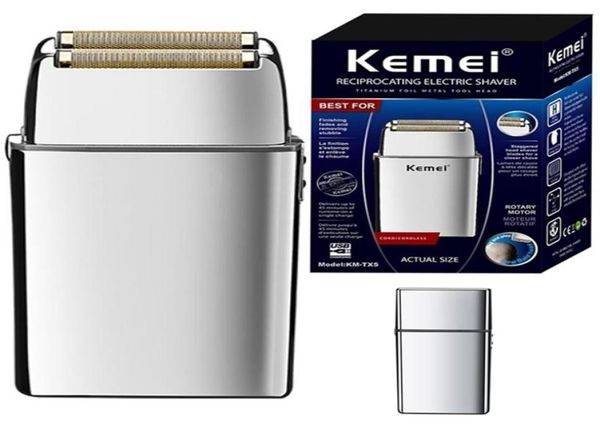 kemei TX5 Pro custodia in metallo barbiere rasoio elettrico per capelli da uomo barba macchina da barba testa calva rasoio elettrico ricaricabile 25918576