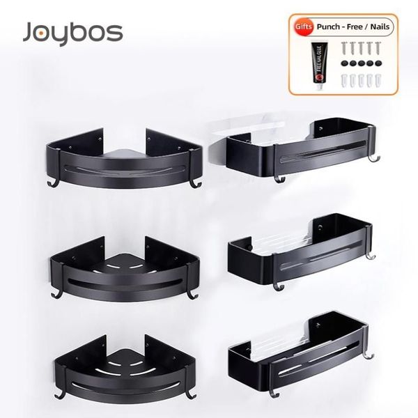 Badezimmer-Aufbewahrungsorganisation Joybos Space Aluminium-Regal Duschregale ohne Bohren Wandmontageregal Eckzubehör239b