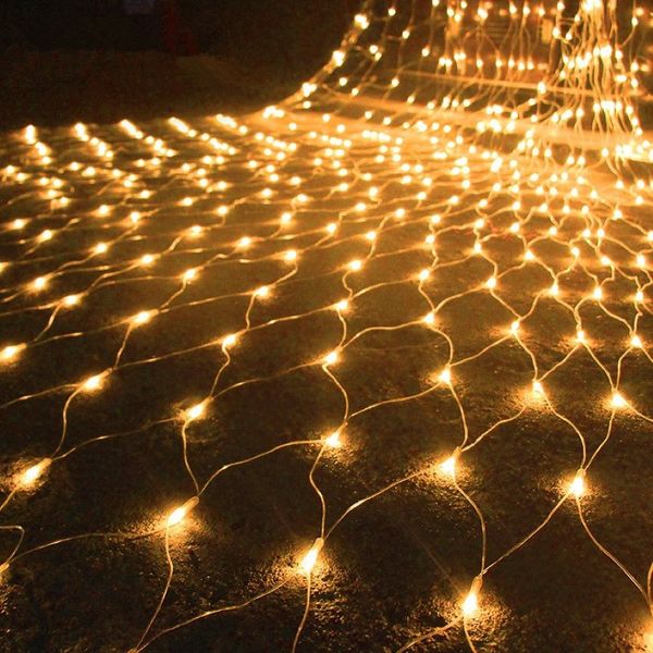 1 5m x 1 5m 3m x 2m 3m x 3m 6m x 4m 10m x 8m led net malha luz da corda de fadas ao ar livre jardim pátio janela cortina natal casamento feriado garlan230g