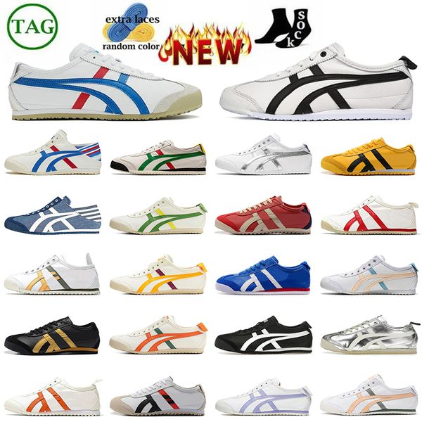 Designer de moda casual onitsukass sapatos marca treinadores tigres tênis tigre méxico 66 mulheres homens og plataforma original vintage mocassins preto ouro prata deslizamento-on