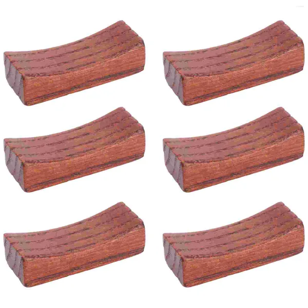Conjuntos de utensílios de jantar 6 pcs utensílios de madeira picadas de travesseiro de palha