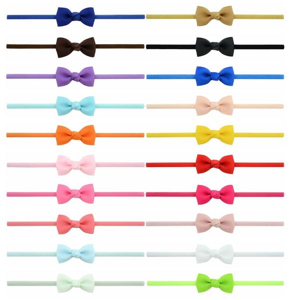 Baby-Bogen-Stirnbänder, Nylonband, Haarbänder, Mädchen, elastisch, niedlich, solides Stirnband, Kinder, Kinder, Haarschmuck, Mode, Schleife, Kopfschmuck2786308