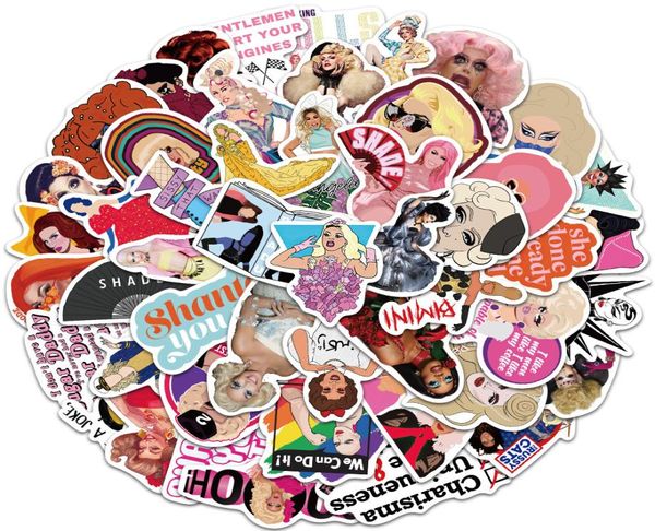 50 pezzi adesivi per auto misti americano drag show per skateboard bambino scrapbooking astuccio diario telefono portatile pianificatore decorazione Boo2504500