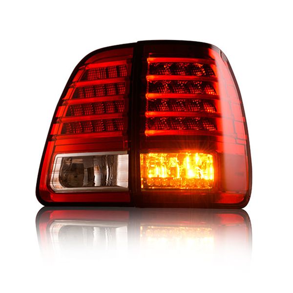 Задний фонарь в сборе для Toyota Land Cruiser LC100, светодиодный задний фонарь 98-07, тормозные фонари заднего хода, задние фонари, автозапчасти