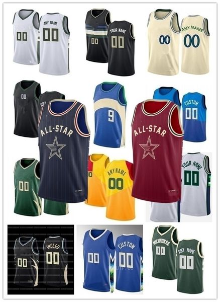 2024 All-Star Milwaukees Basquete Jersey Homens Mulheres Juventude Personalizado Robin Lopez Thanasis Antetokounmpo Marques Bolden Giannis 34 Antetokounmpo Buck Damian 0 Lillard