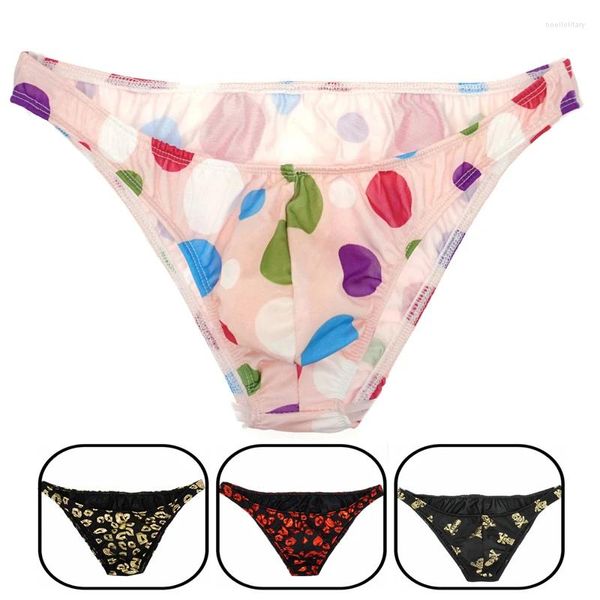 Mutande 2024 Slip sexy da uomo Divertente Cerchio/Dots U Convesso intimo da uomo bello Sospensorio colorato Undies Gay