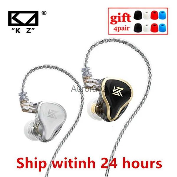 Fones de ouvido de telefone celular KZ ZAS Headset 16 unidades HIFI 7BA + 1DD Bass In Ear Monitor Hybrid Drive Fones de ouvido com cancelamento de ruído 8 Core Cable ZAX ZSX YQ240219