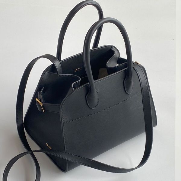 Поясная сумка The Row Margaux 10 Роскошная дизайнерская застежка Мини-женские кожаные сумки с двойными ручками Модные сумки на ремне с коробкой
