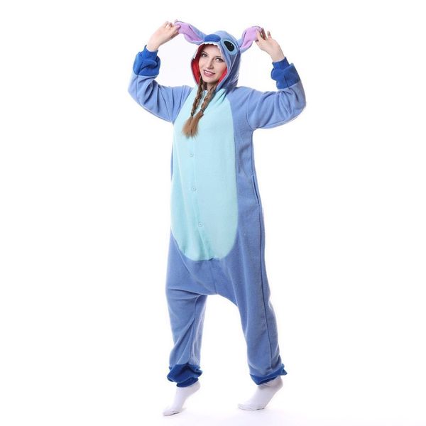 Unisex-Einteiler-Pyjama für Erwachsene, Stich-Tier-Nachtwäsche für Halloween-Party-Kostüme177C