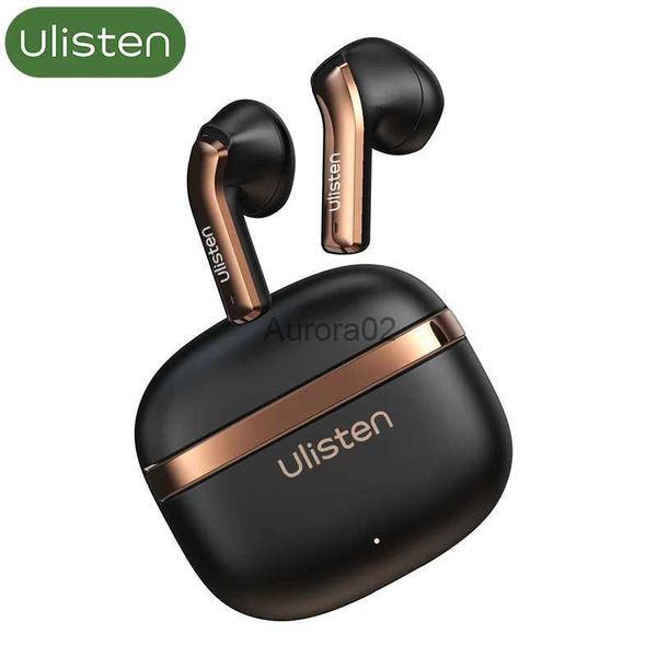 Handy-Kopfhörer Ulisten Wireless Bluetooth 5.1 Kopfhörer TWS Headset Touch Control Laufsport Stereotasten mit Mikrofon Metallic Luster YQ240219