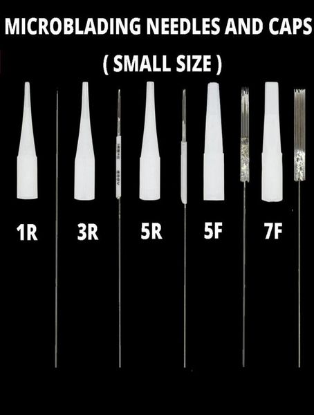 Interi 50 pezzi 1R3R5R5F7F Punte dell'ago della penna per trucco permanente usa e getta di piccole dimensioni Cappucci per aghi tradizionali per la macchina del tatuaggio187f1138738