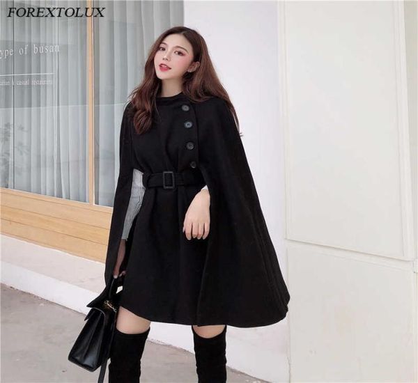 Woolen Schal Cape Poncho Jacke Frauen Elegante Hohe Qualität Karamell Oberbekleidung Damen Solide Große Mantel Herbst Koreanische 2110157990739