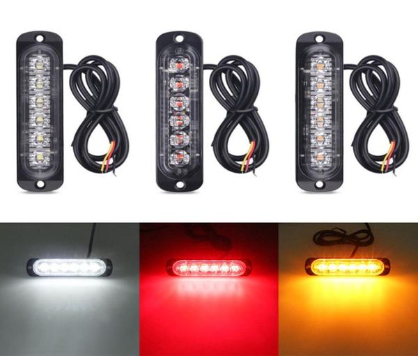 2X6 LED camion avvertimento luce di segnalazione luce auto fuoristrada moto camion luce stroboscopica 1224v universale ultrasottile3624680