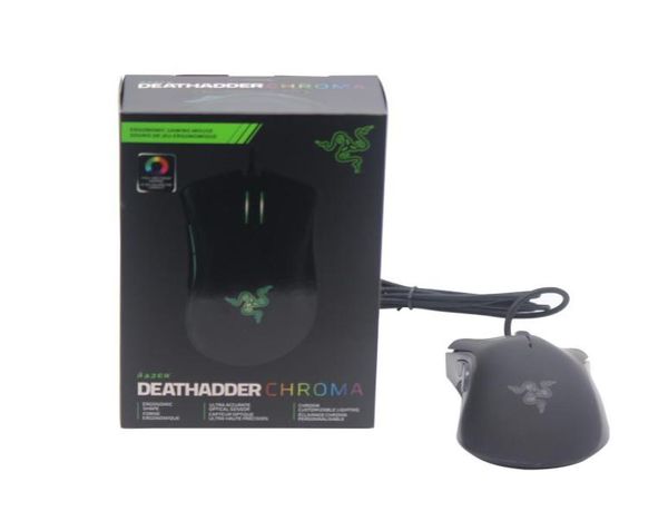 Mouse da gioco per computer ottico Razer Deathadder Chroma USB con sensore ottico da 10000 dpi Mouse Razer Deathadder Colori Mouse7871556