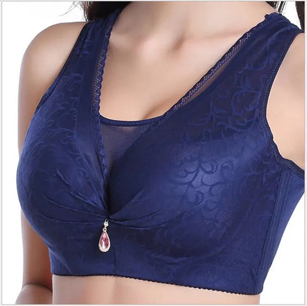 Marca completa sexy sutiãs de renda para mulher push up completo c d dd e copo sutiã de algodão grande busto 36 38 40 42 44 sexy renda bh c3314 240201