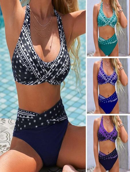 Women039s Swimwear Sexy Push Up Biquínis Mulheres Pontos Impressos Maiô de Cintura Alta Acolchoado Plus Size Maiô Biquíni Conjunto Biquini8285968