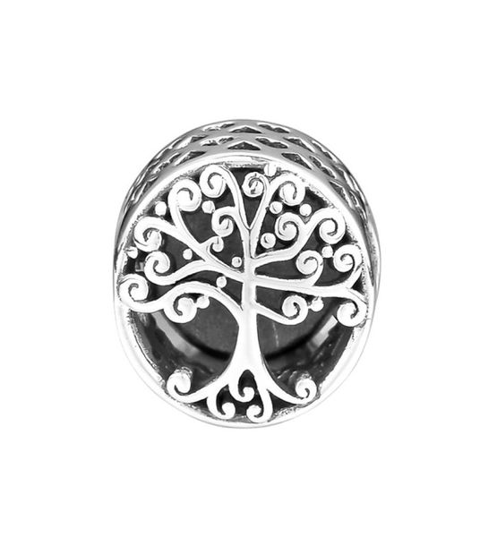 Ciondoli con radici dell'albero genealogico in autentico argento sterling 925, adatti per bracciale in stile originale 797590 H85139395