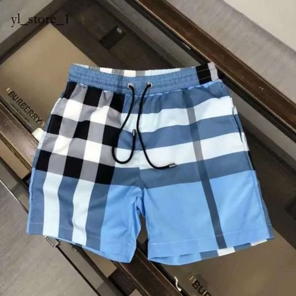 Homens Shorts Curto Ginásio Burbery Shorts Mulheres Burbery Marca Elegante Mens Verão Superior Listrado Qualidade Secagem Rápida Natação Esportes Designer Homem Calças de Praia 8702