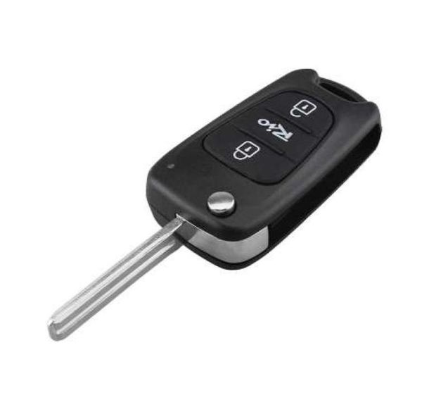 Автомобильный Стайлинг, складной откидной чехол для ключей с 3 кнопками для Kia Rio, сменный брелок с дистанционным управлением с необрезанным лезвием7280173
