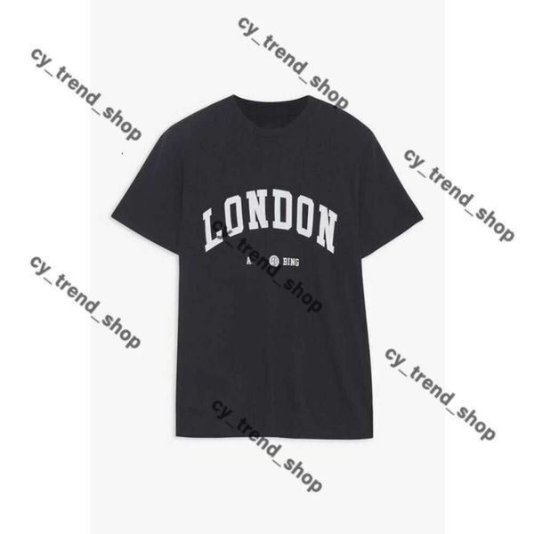 Designer 24ss AB T-Shirt Annie Bing Sweatshirt Slim Classic Style vorne hinten bedruckter Buchstabe T-Shirt Baumwolle Damen Rundhals Anines Bing T-Shirt Polo Tops Anime Fashion 312