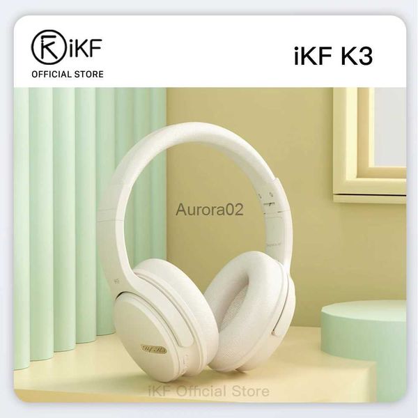 Handy-Kopfhörer iKF K3-Wireless Bluetooth-Kopfhörer Anrufgeräuschunterdrückung Kabelgebundenes Headset Bass-Stereo-Sound 50 Stunden Dual-Geräteverbindung YQ240219