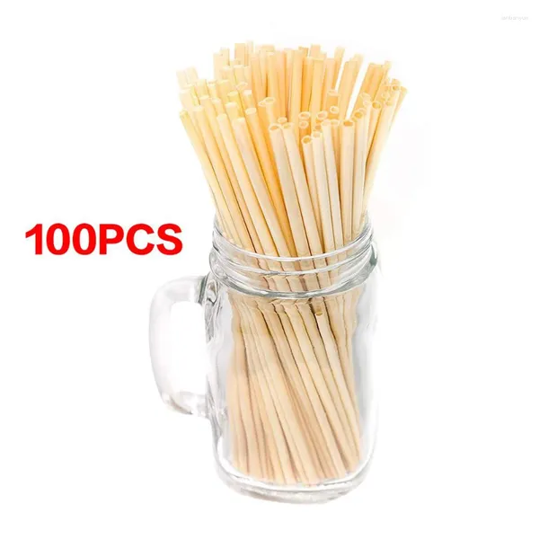 Барные изделия 100 шт. 20 см одноразовые пшеничные соломинки экологически чистые натуральные соломинки экологически чистые для аксессуаров для посуды