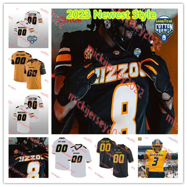 Joe Moore Jaylon Carlies 2024 Cotton Bowl Missouri Football Jersey Ennis Rakestraw Jr. Harrison Mevis Riley Williams Trevez Johnson Marcus Clarke Maglie