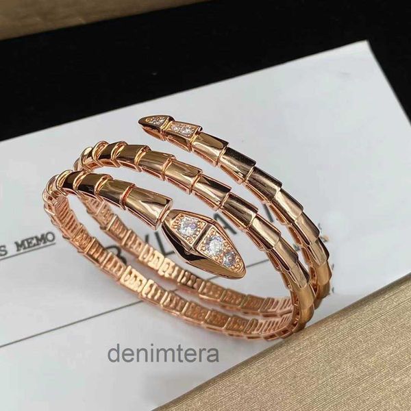 Sanke Bracciale con diamanti Bracciale in oro Gioielli firmati per donna Braccialetti con polsini placcati in argento rosa 18 carati Donna Gioielli Ragazza Lady Man Paty Regalo di festa FQHZ