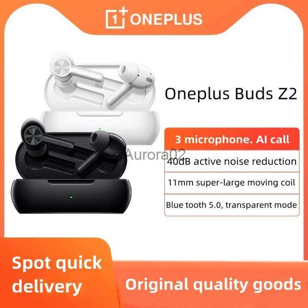 Наушники для сотового телефона Беспроводная гарнитура Oneplus Buds Z2 TWS True Bluetooth со сверхдлительным временем автономной работы (38 часов) с шумоподавлением YQ240219