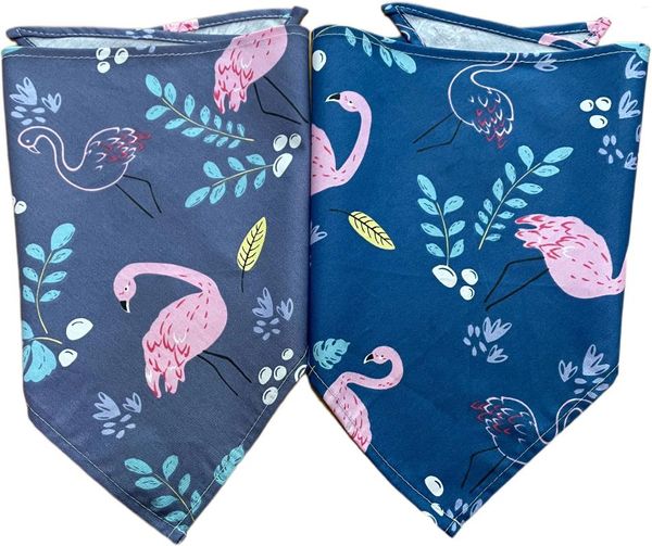 Vestuário para cães 60 unidades / lote Especial Fazendo Flamingo Pet Filhote de Cachorro Gato Algodão Bandanas Colarinho Lenço Gravata Handkercheif Y3907 Custom Made