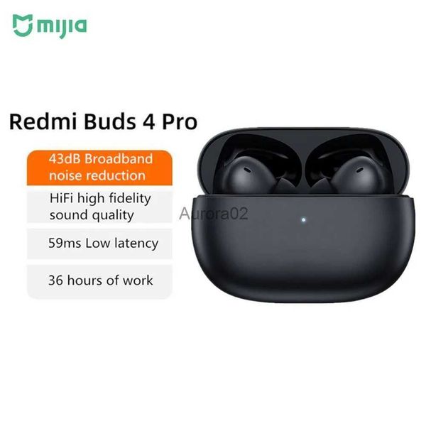 Наушники для сотового телефона Redmi Buds 4 Pro Bluetooth 5.3 TWS True Беспроводные наушники с шумоподавлением 3 микрофона Наушники с гарнитурой ANC YQ240219