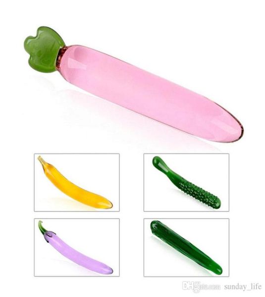 Carino frutta vetro cristallo GSpot gelatina dildo gioco pene giocattoli del sesso anale per coppia prodotti erotici per adulti per Wo3439550