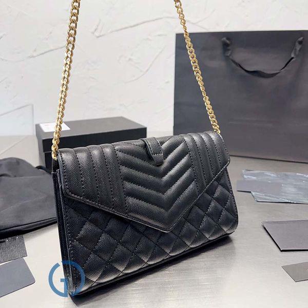 5A Designer Woc Busta borsa da donna borsa a tracolla con catena borsa portafoglio scatola originale Mini borse da sera a tracolla in vera pelle