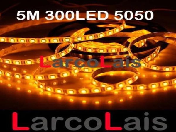 5M 16FT 300LED SMD 5050 Luci di striscia flessibili per camion per auto impermeabili Luce 300 LED 5 M Ambra9524008