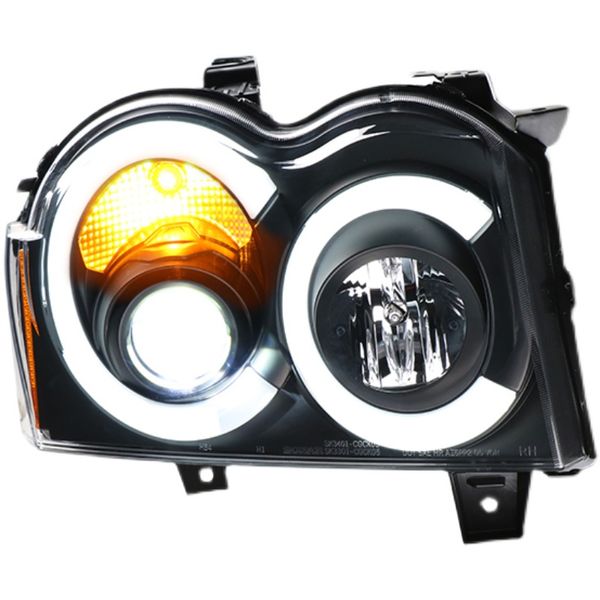 Conjunto de faróis dianteiros para jeep grand cherokee, farol led 05-08, drl, luz diurna, streamer, sinal de seta, estilo de carro