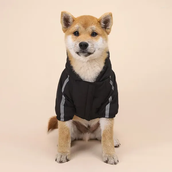 Abbigliamento per cani Impermeabile in cotone tinta unita Abbigliamento in pile più spesso Abbigliamento riflettente Costume comodo per cuccioli Cani carini Per tutte le stagioni Piovoso