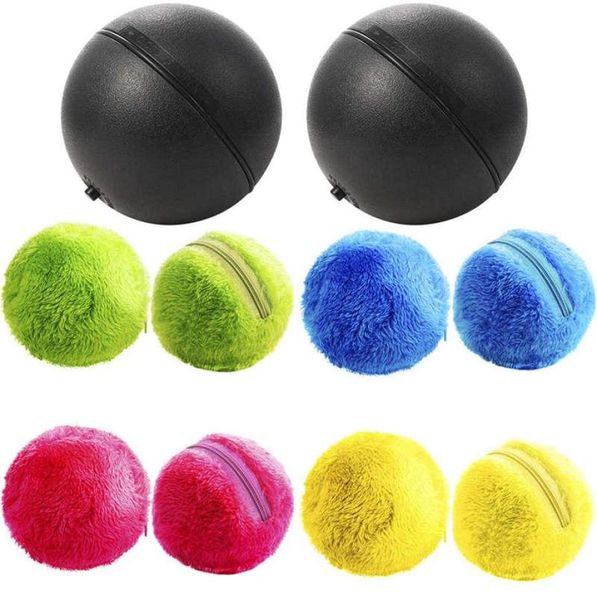 2 Set Magic Roller Ball Toy Dog Cat Automatic Roller Toys Ball con 2 rotolamenti e 8x copertura colorata Mini Robot Cleaner F2173592