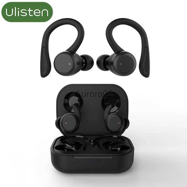 Auricolari per cellulare Ture Auricolari wireless Bluetooth 5.1 Cuffie Bassi Auricolari stereo nell'orecchio con gancio per l'orecchio Cuffie sportive touch control con microfono YQ240219